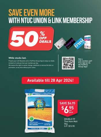 thumbnail - FairPrice promotion - Save Even More with NTUC Union and Link Membership