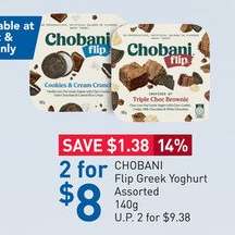 CHOBANI Flip Greek Yoghurt Assorted